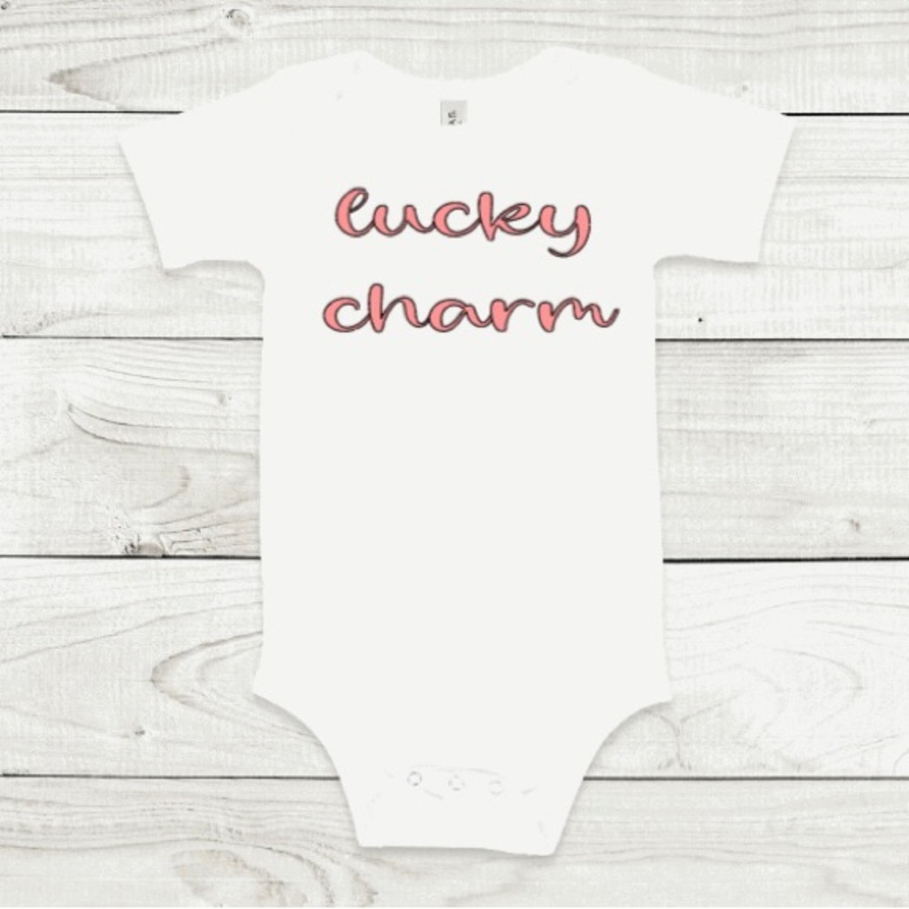 Lucky charm baby onesie